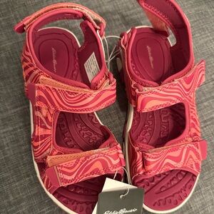 Eddie Bauer Vibrant Pink Patterned Sandals